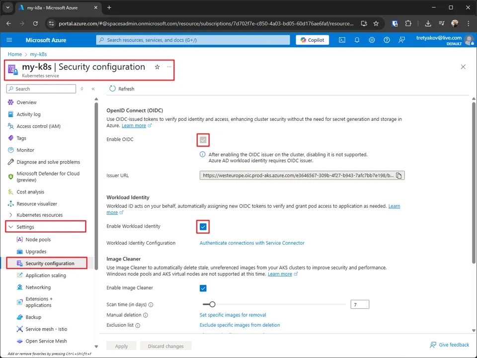 Locate AKS OIDC Issuer URL