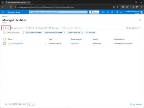 Add Managed Identity